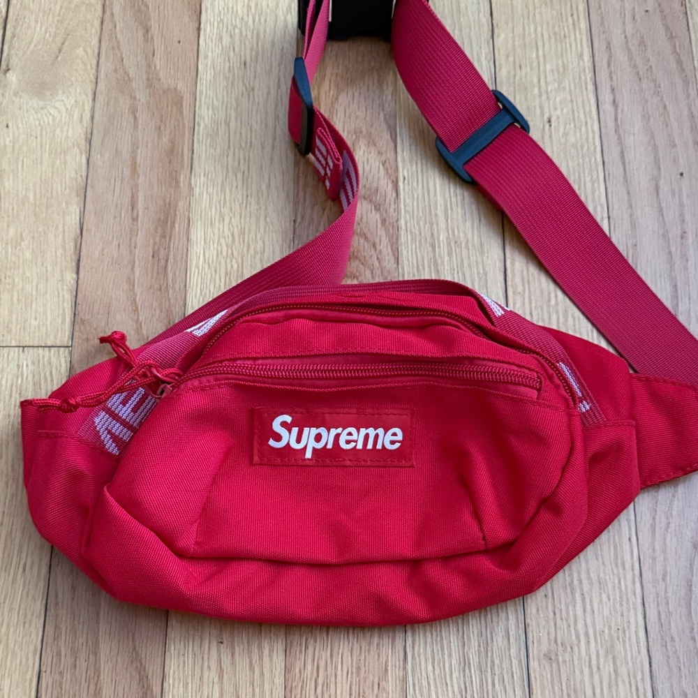 Red Supreme-Style Waist Bag / Fanny Pack